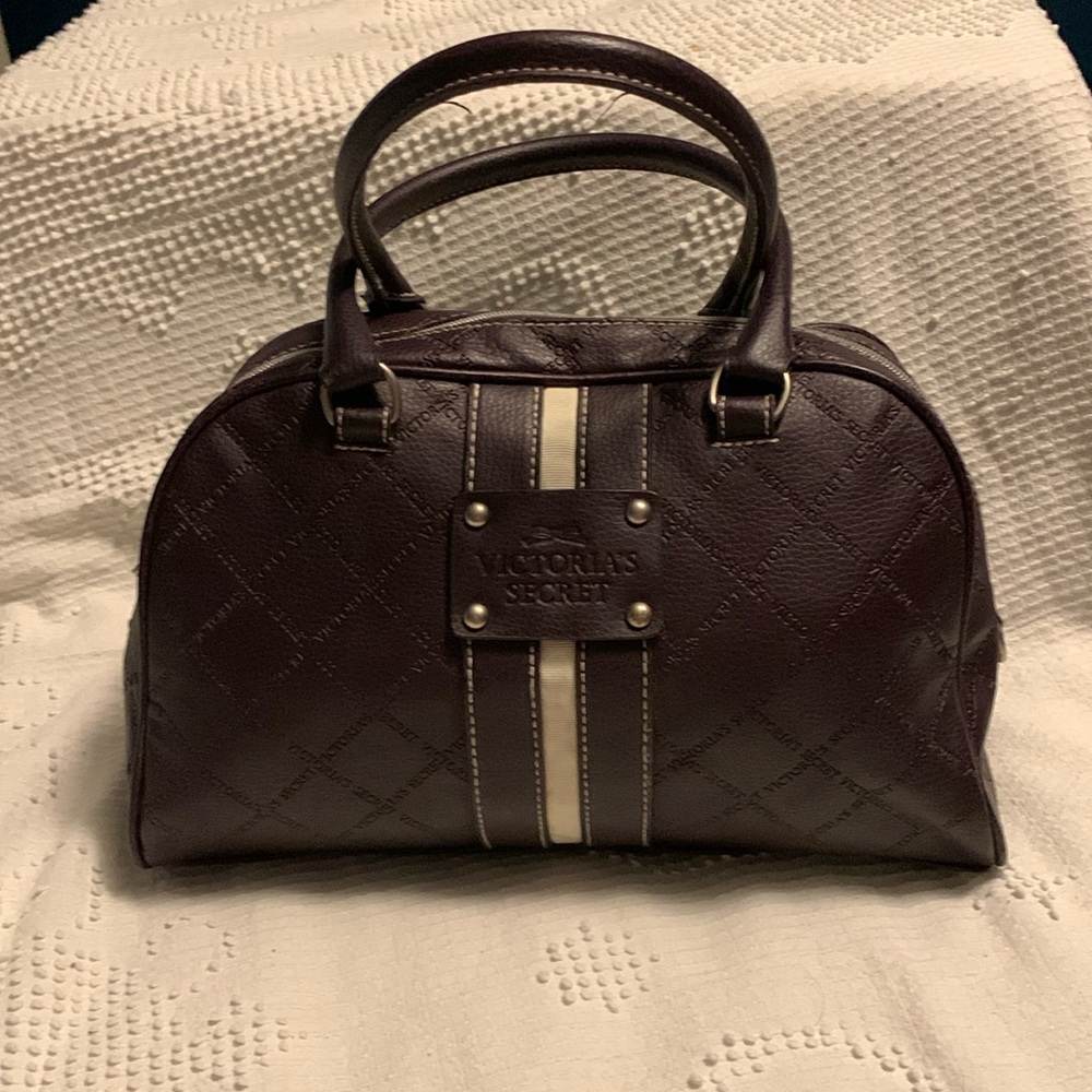 Victoria’s Secret Hand Bag Brown Zipper Travel Cosmetic tote shoulder Bag